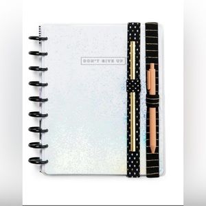 Black & Gold Elastic Band Pen Holder- Happy Planner